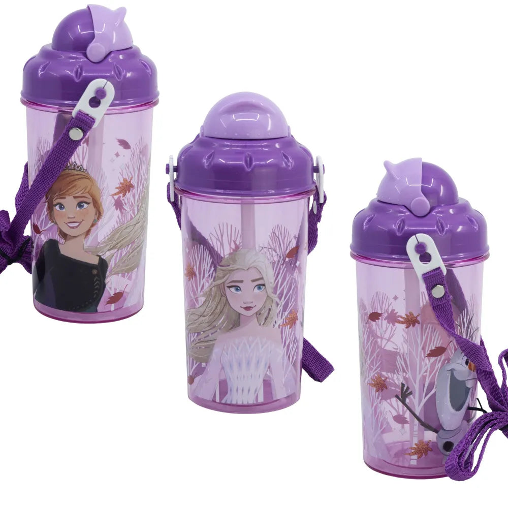 Disney Die Eiskönigin Elsa Anna Kinder Trinkflasche Flasche mit Halm 465 ml - WS-Trend.de