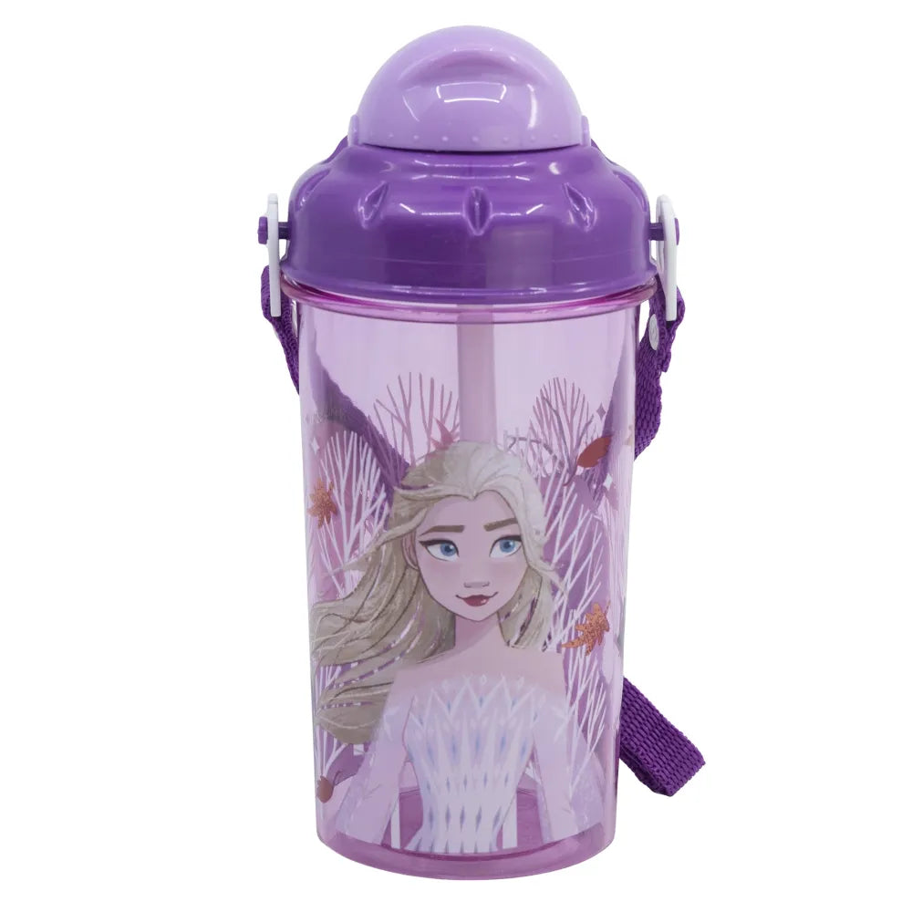 Disney Die Eiskönigin Elsa Anna Kinder Trinkflasche Flasche mit Halm 465 ml - WS-Trend.de