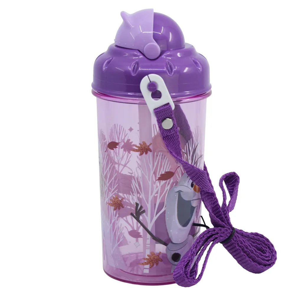 Disney Die Eiskönigin Elsa Anna Kinder Trinkflasche Flasche mit Halm 465 ml - WS-Trend.de