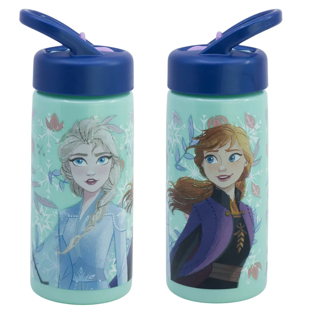 Disney Die Eiskönigin Elsa Anna Kinder Trinkflasche Flasche mit Halm 410 ml - WS-Trend.de