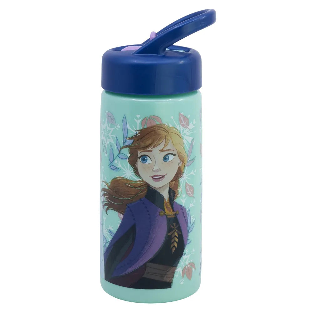 Disney Die Eiskönigin Elsa Anna Kinder Trinkflasche Flasche mit Halm 410 ml - WS-Trend.de