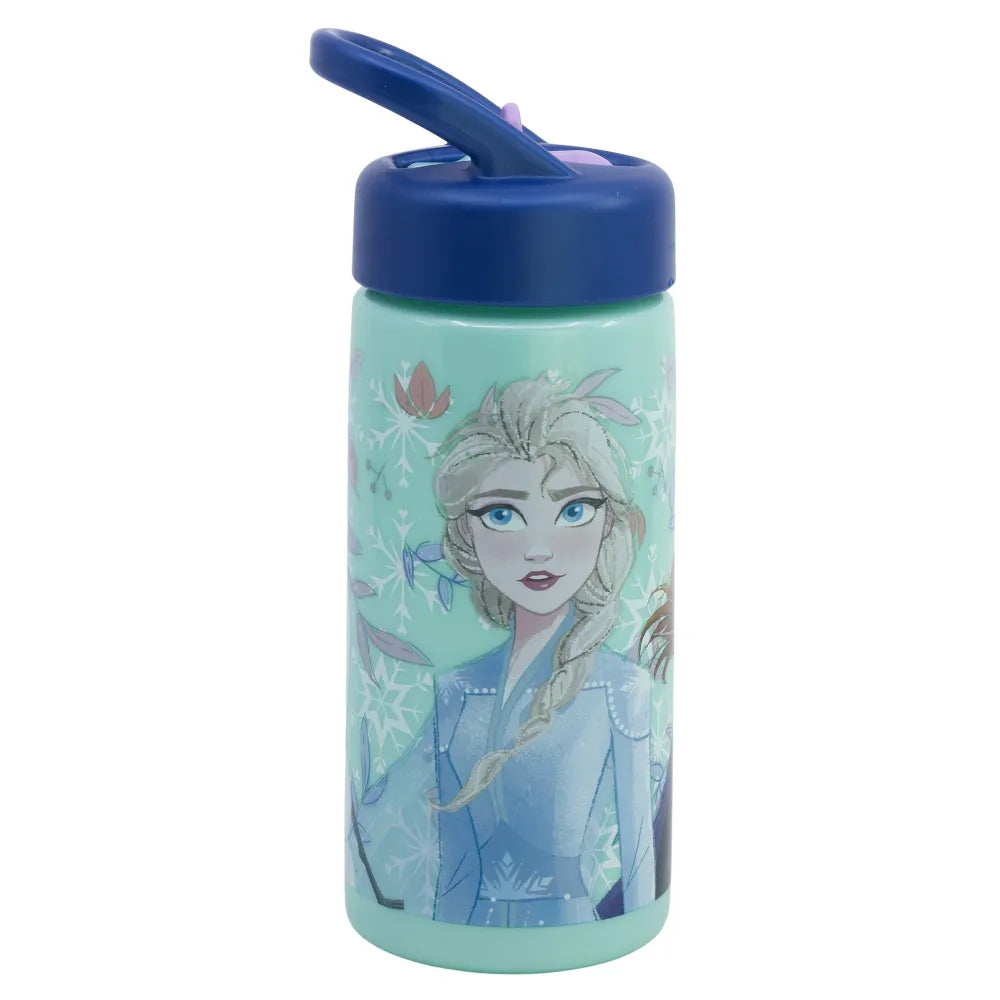 Disney Die Eiskönigin Elsa Anna Kinder Trinkflasche Flasche mit Halm 410 ml - WS-Trend.de