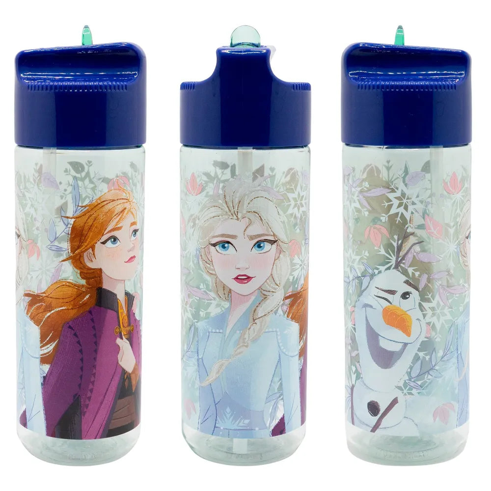 Disney Die Eiskönigin Elsa Anna Kinder Trinkflasche Flasche mit Halm 430 ml - WS-Trend.de