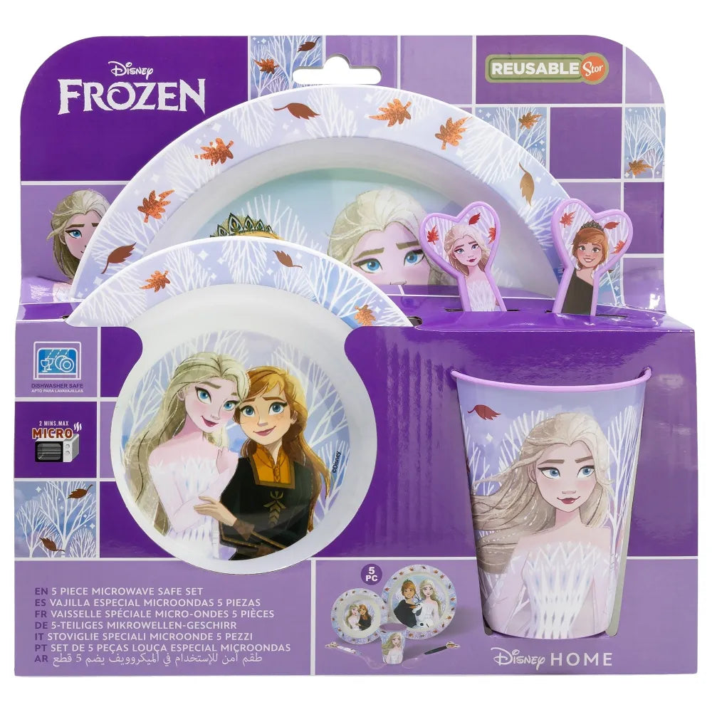 Disney Die Eiskönigin Elsa Kinder Geschirr-Set 5 teilig Becher Teller Schüssel - WS-Trend.de