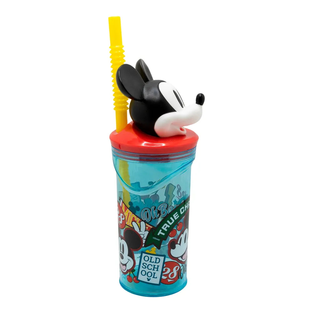 Disney Mickey Maus 3D Deckel Kinder Trinkbecher Becher integriertem Halm 360ml - WS-Trend.de