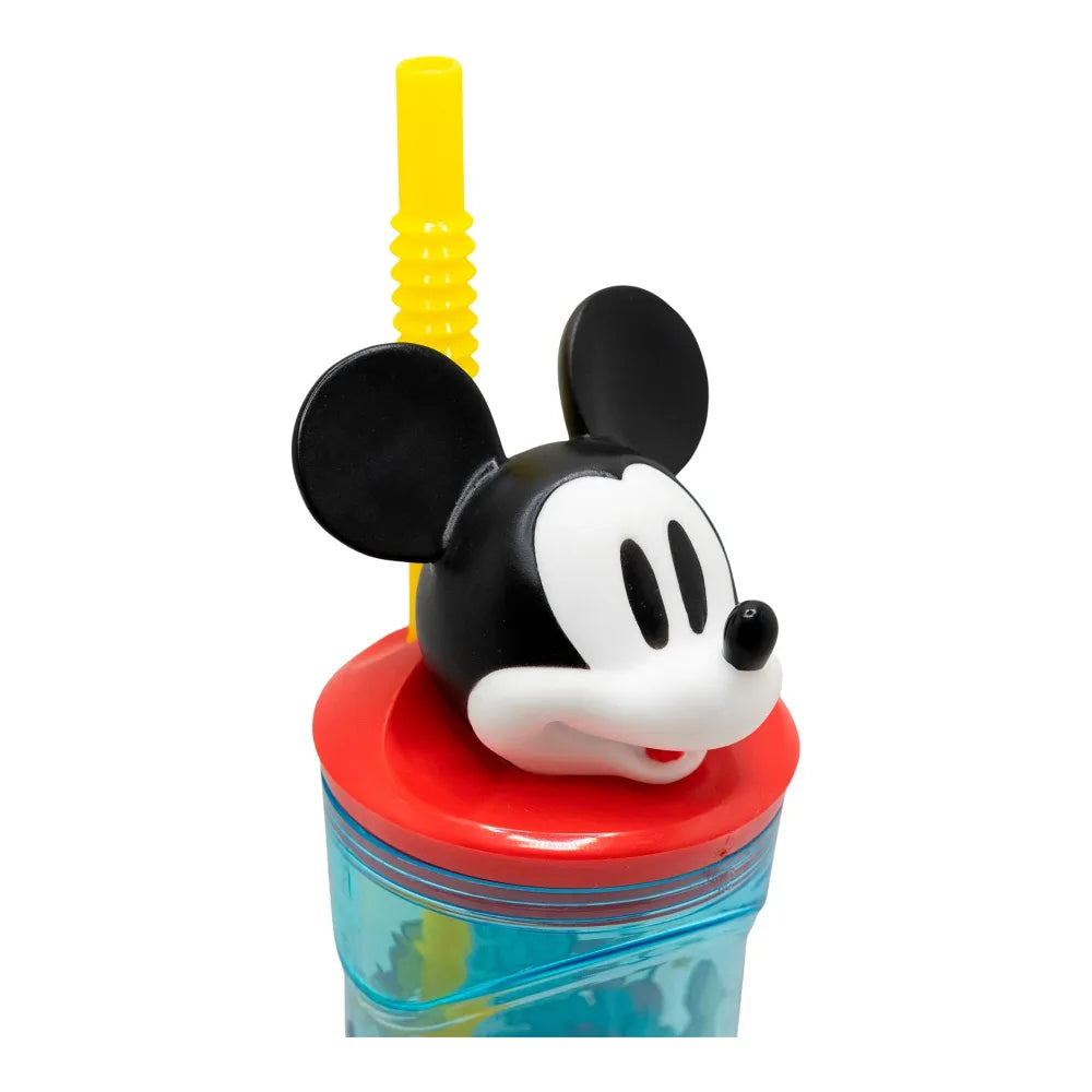 Disney Mickey Maus 3D Deckel Kinder Trinkbecher Becher integriertem Halm 360ml - WS-Trend.de