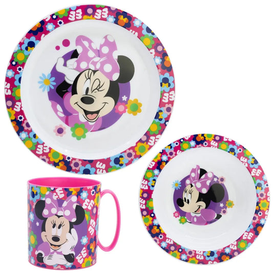 Disney Minnie Maus Kinder Geschirr-Set 3 tlg antirutsch Becher Teller Schüssel - WS-Trend.de