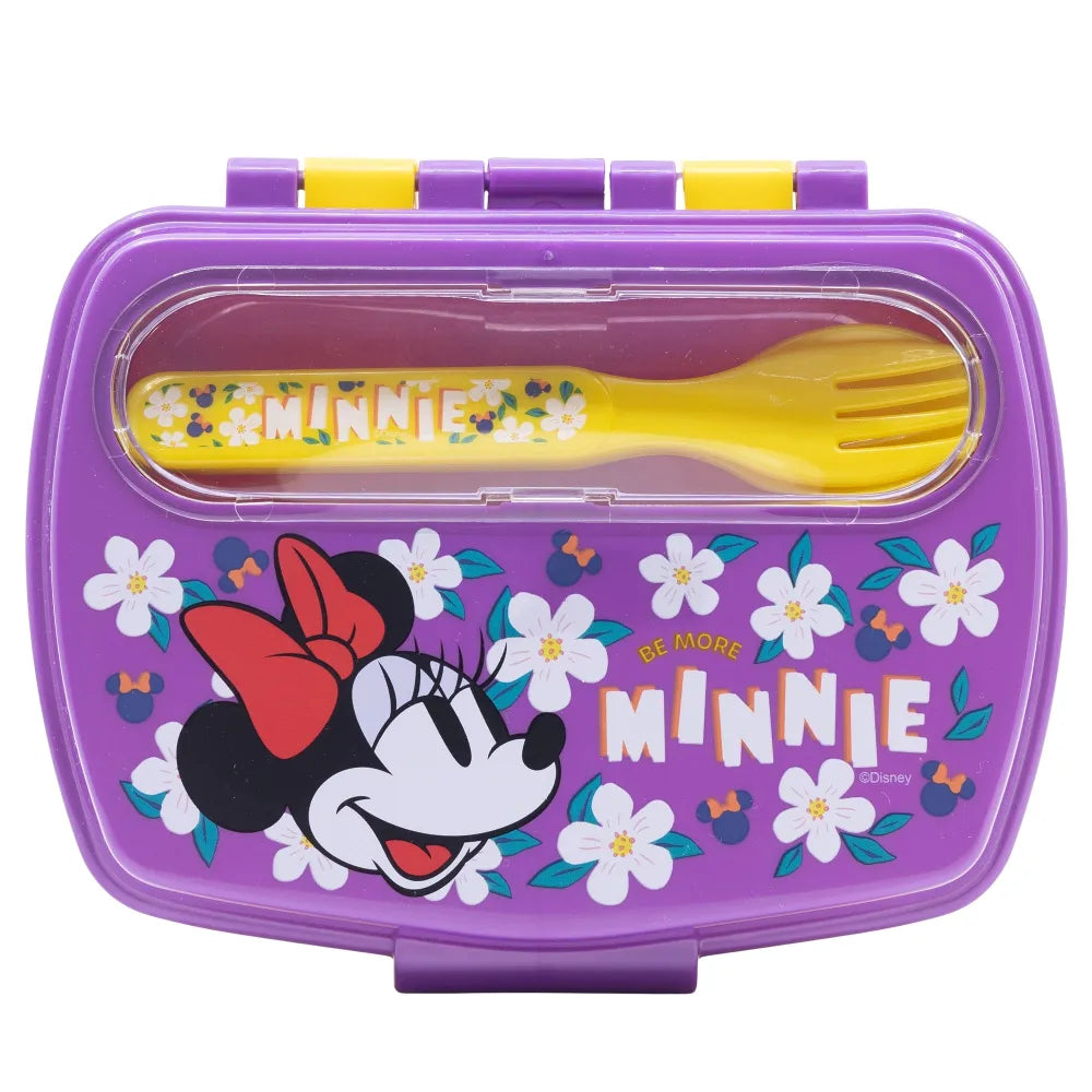 Disney Minnie Maus Mädchen 4 tlg. Set Brotdose Trinkflasche Gabel Löffel - WS-Trend.de