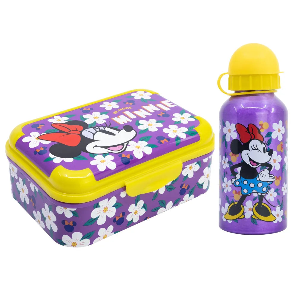 Disney Minnie Maus Mädchen 2 tlg. Set Brotdose Aluminium Trinkflasche 400 ml - WS-Trend.de