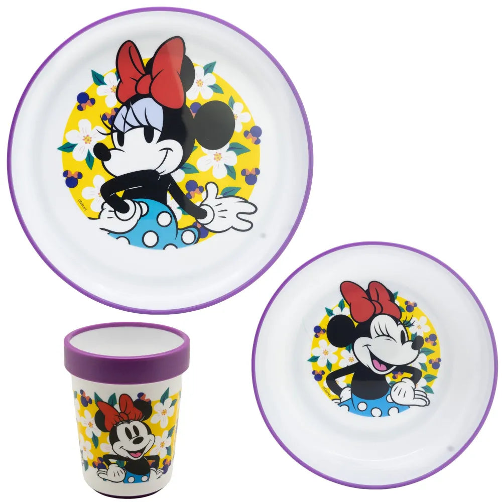 Disney Minnie Maus Kinder Anti-Rutsch Geschirr-Set 3 teilig Becher Teller Schüssel - WS-Trend.de