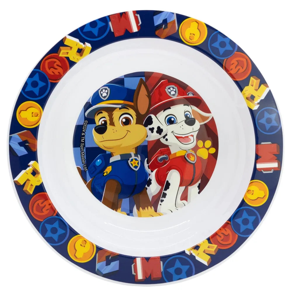 Paw Patrol Chase Rubble Kinder Geschirr-Set 3 teilig Becher Teller Schüssel - WS-Trend.de