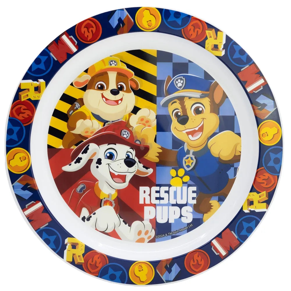 Paw Patrol Chase Rubble Kinder Geschirr-Set 3 teilig Becher Teller Schüssel - WS-Trend.de