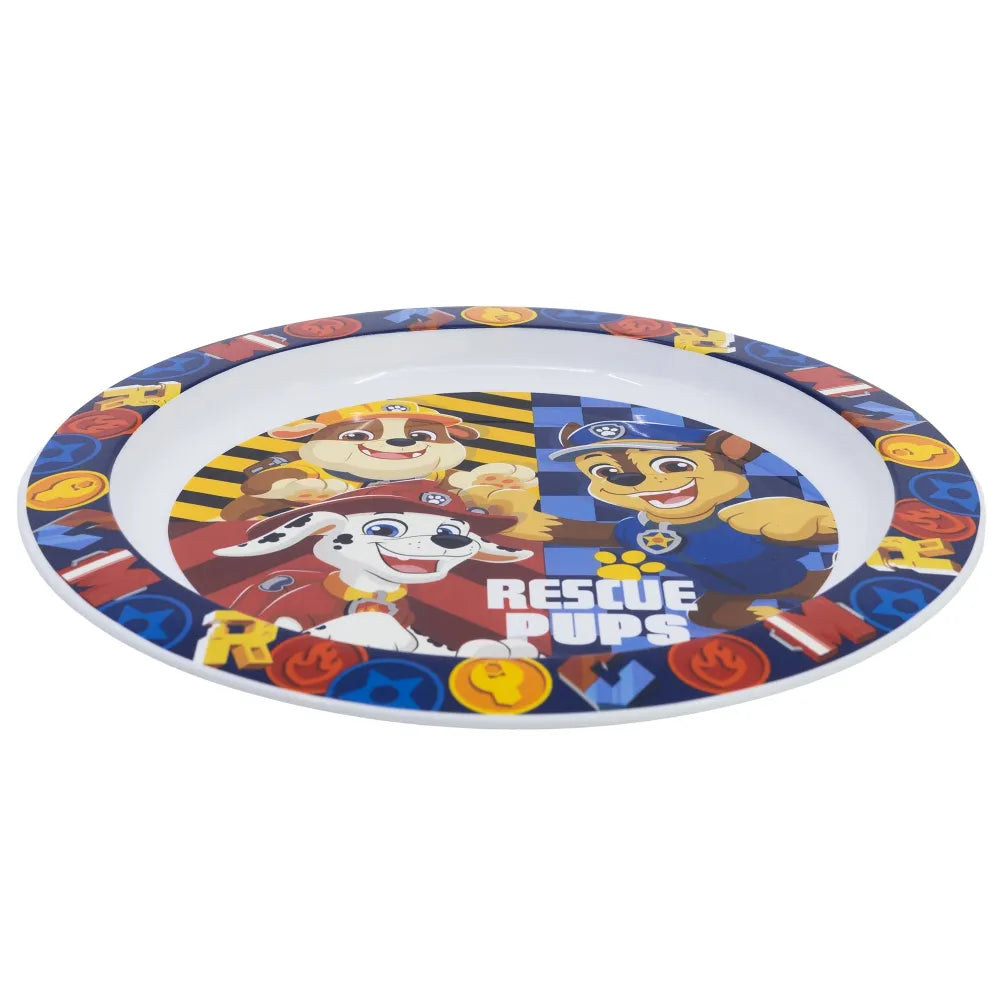 Paw Patrol Chase Rubble Kinder Geschirr-Set 3 teilig Becher Teller Schüssel - WS-Trend.de