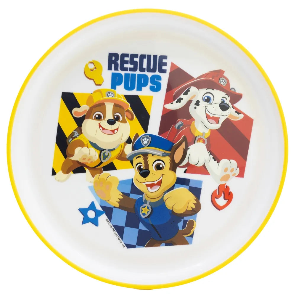 Paw Patrol Chase Rubble Kinder Geschirr-Set 3 teilig Becher Teller Schüssel - WS-Trend.de