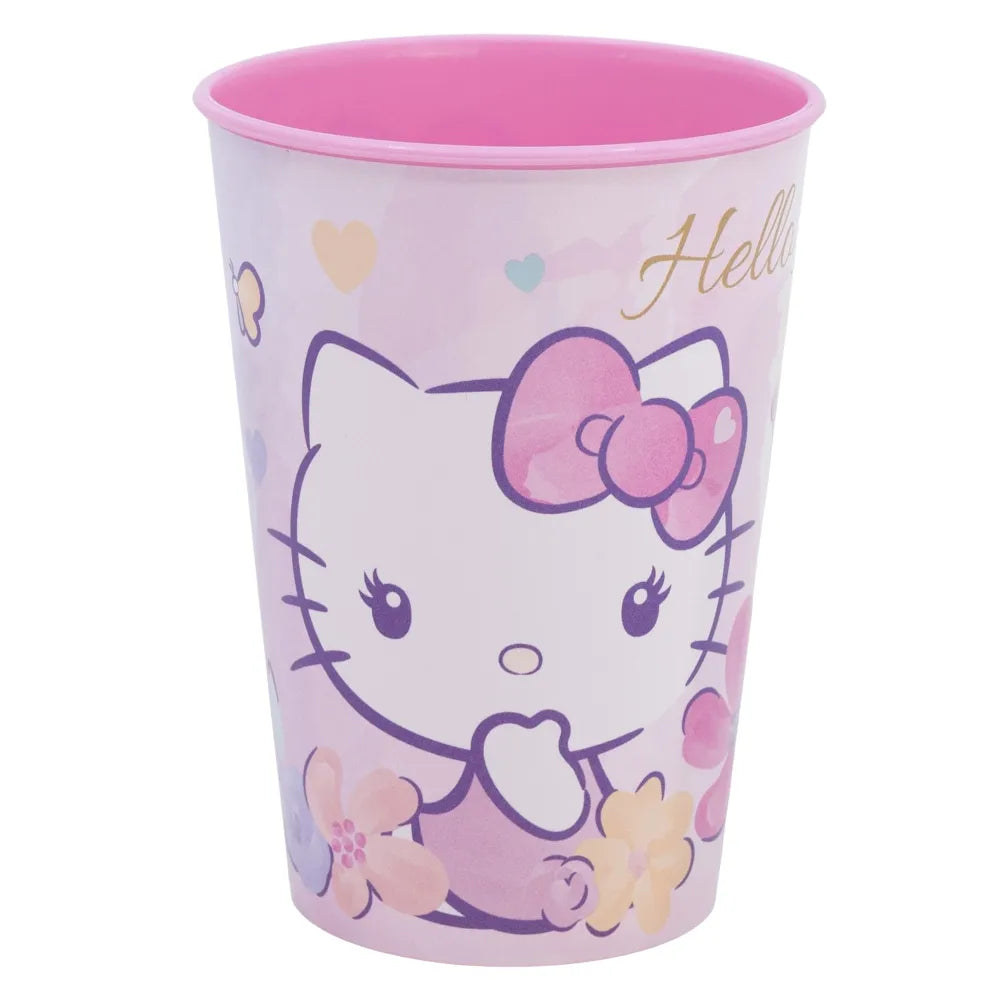 Hello Kitty 2 tlg. Lunch Set Brotdose mit 3 Kammern Trinkbecher 260 ml - WS-Trend.de