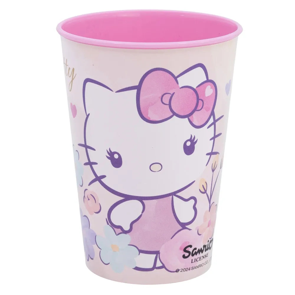 Hello Kitty 2 tlg. Lunch Set Brotdose mit 3 Kammern Trinkbecher 260 ml - WS-Trend.de