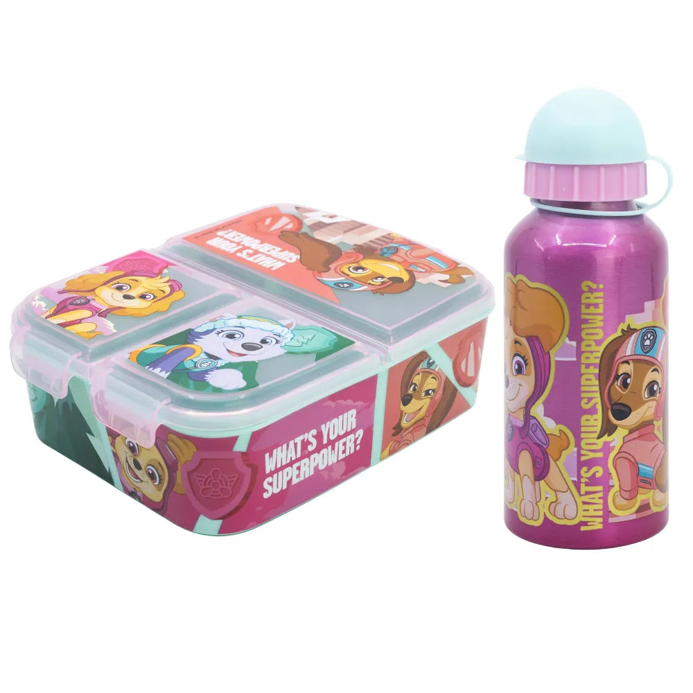 Paw Patrol Skye Liberty Everes 2 tlg Kinder Set Brotdose Alu Trinkflasche 400 ml - WS-Trend.de