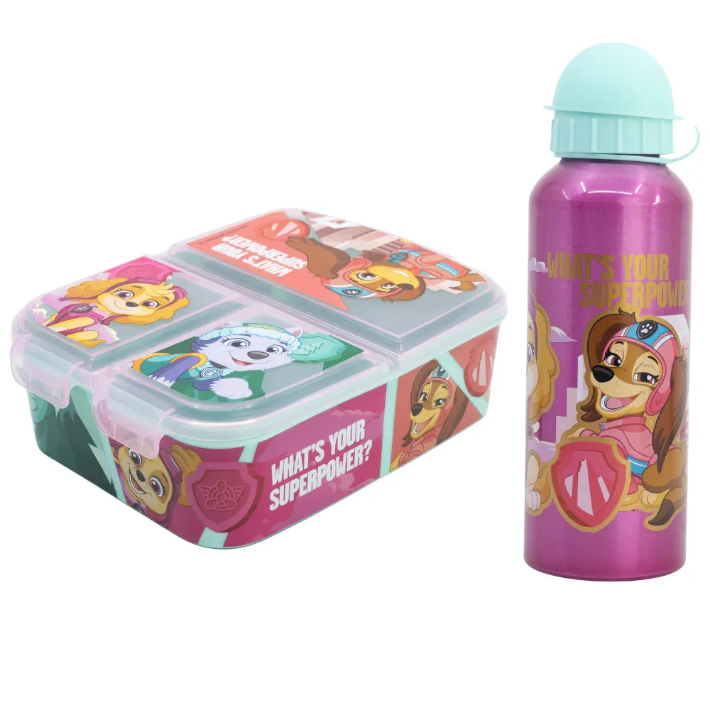 Paw Patrol Skye Liberty Everes 2 tlg Kinder Set Brotdose Alu Trinkflasche 530 ml - WS-Trend.de