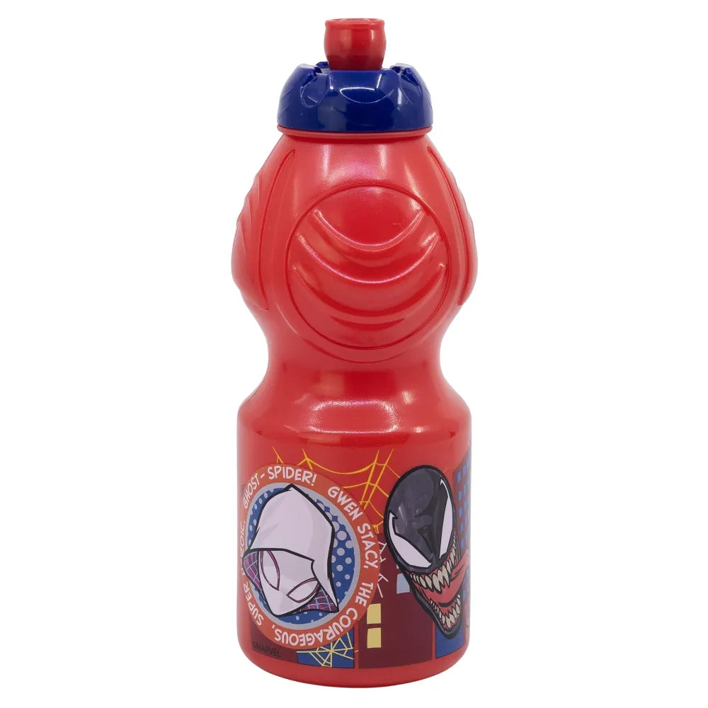 Marvel Spiderman 4 teiliges Kinder Set Brotdose Trinkflasche 400 ml Besteck - WS-Trend.de