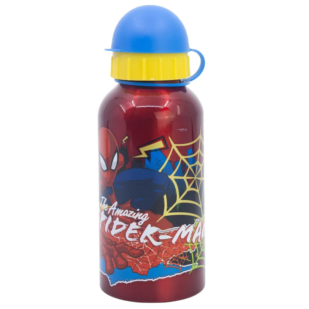 Marvel Spiderman 2 teiliges Kinder Set 3 Kammern Brotdose Alu Trinkflasche 400 ml - WS-Trend.de