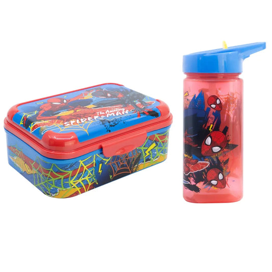 Marvel Spiderman 2 teiliges Kinder Set Brotdose Trinkflasche 510 ml - WS-Trend.de