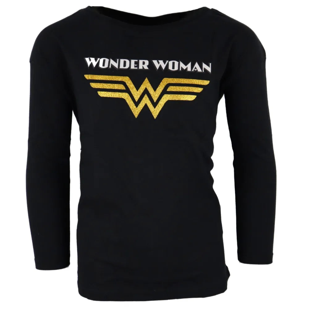 DC Comics Classic Wonder Woman langarm T-Shirt - WS-Trend.de Kinder kurzarm Shirt 128 bis 158 Baumwolle