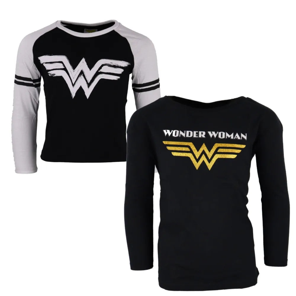 DC Comics Classic Wonder Woman langarm T-Shirt - WS-Trend.de Kinder kurzarm Shirt 128 bis 158 Baumwolle