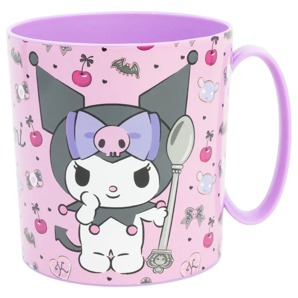 Kuromi Sanrio 2 tlg. Lunch Set Brotdose mit 3 Kammern Trinkbecher 390 ml - WS-Trend.de