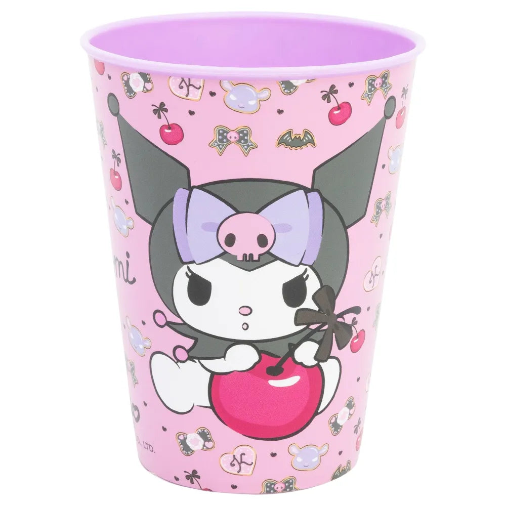 Kuromi Sanrio 2 tlg. Lunch Set Brotdose mit 3 Kammern Trinkbecher 260 ml - WS-Trend.de