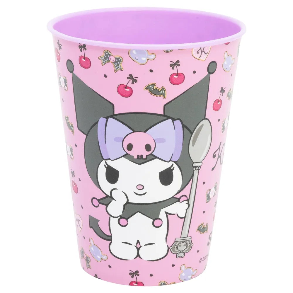 Kuromi Sanrio 2 tlg. Lunch Set Brotdose mit 3 Kammern Trinkbecher 260 ml - WS-Trend.de