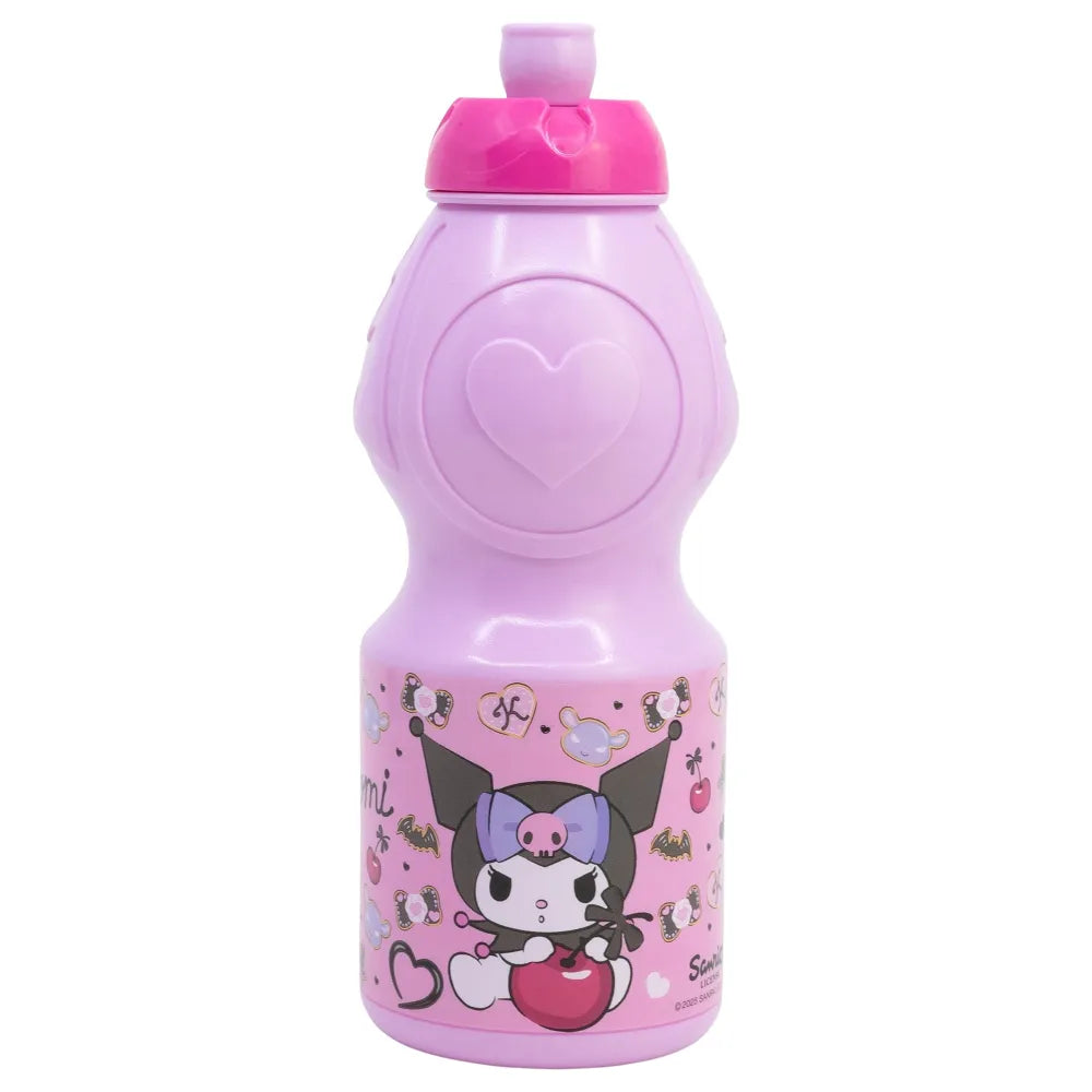 Kuromi Hello Kitty 2 tlg. Lunch Set Brotdose mit 3 Kammern Trinkflasche 400 ml - WS-Trend.de