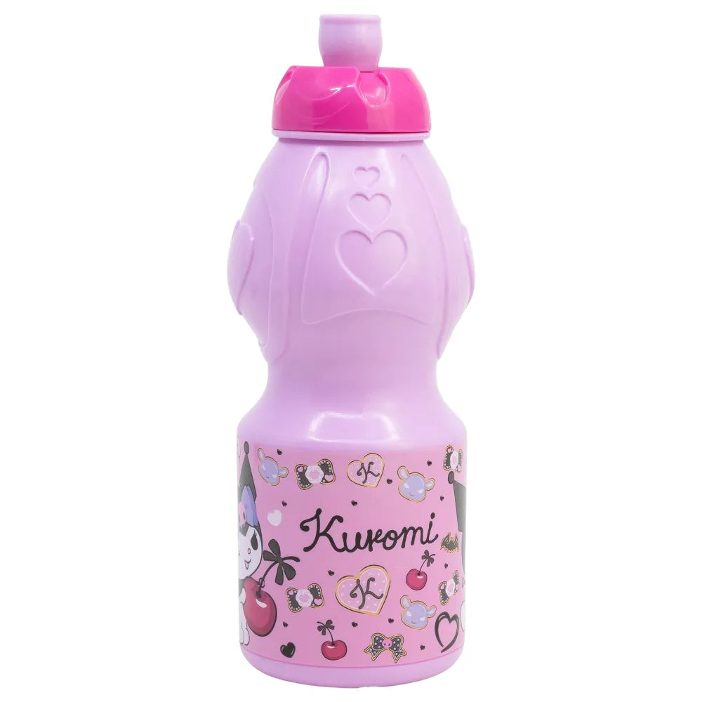 Kuromi Hello Kitty 2 tlg. Lunch Set Brotdose mit 3 Kammern Trinkflasche 400 ml - WS-Trend.de