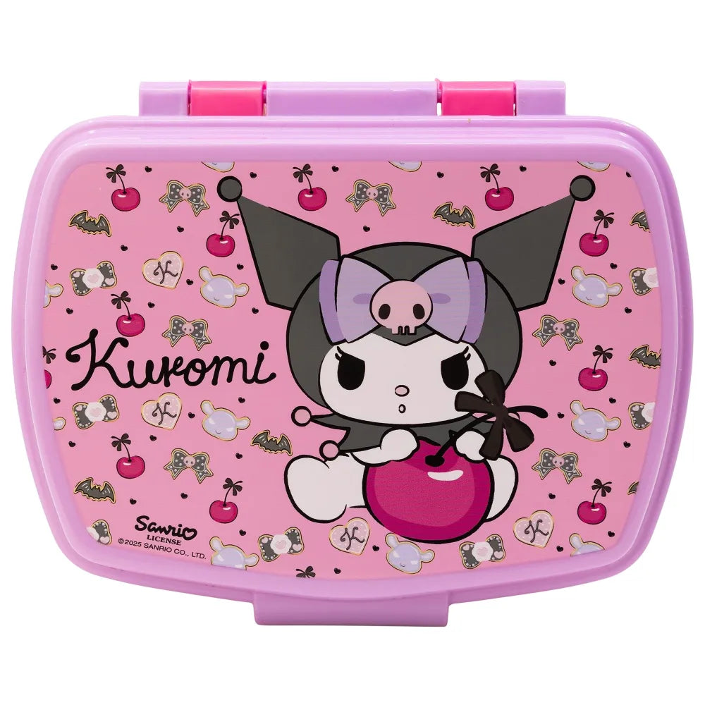 Kuromi Hello Kitty 2 tlg. Lunch Set Brotdose mit 3 Kammern und 1 Kammer - WS-Trend.de