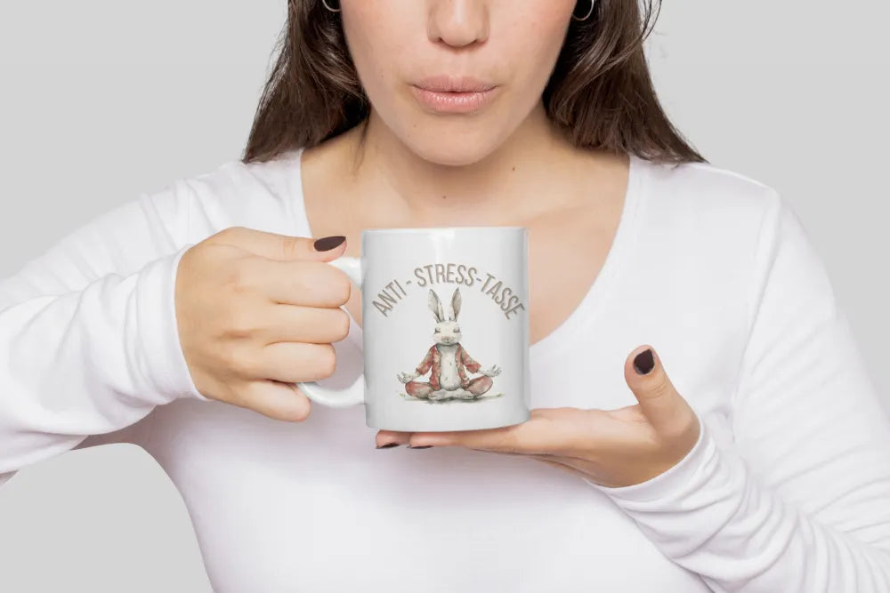 Yoga Hase Anti Stress Keramik Kaffeetasse Teetasse Tasse Geschenke - WS-Trend.de