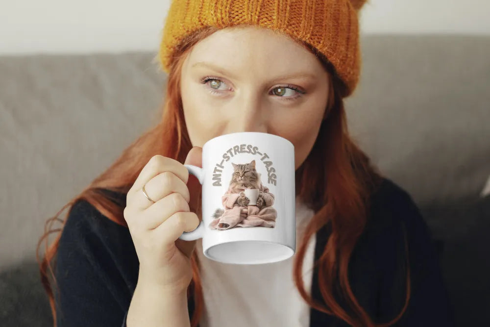 Katze Anti Stress Keramik Kaffeetasse Teetasse Tasse Geschenke - WS-Trend.de