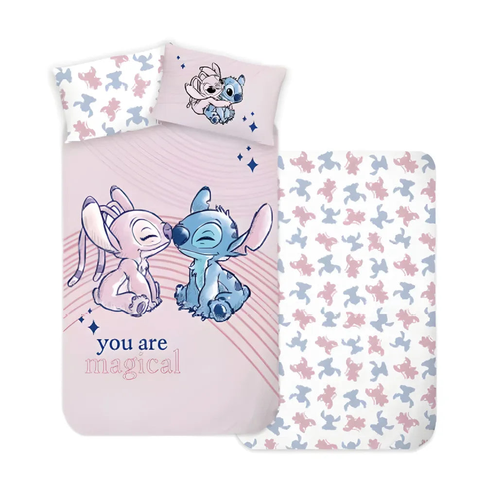 Disney Lilo und Stitch Baby Bettwäsche 2tlg Set 100x135 40x60 cm 100% Baumwolle - WS-Trend.de