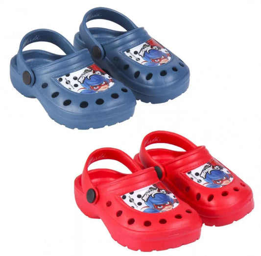 Miraculous Ladybug Kinder Clogs Sandalen Badeschuhe - WS-Trend.de Latschen 26-33 Rot