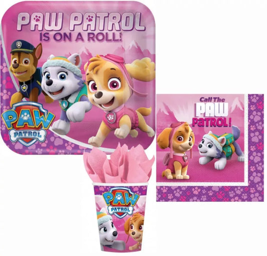 Paw Patrol Skye Kinder Geburtstag Deko Set 36tlg.Partyset - WS-Trend.de Kindergeburtstag