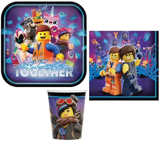 LEGO® Der Film Geburtstag Deko Set 32tlg.Geschirr Partyset - WS-Trend.de Kindergeburts