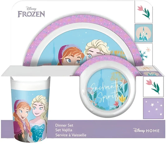 Disney Die Eiskönigin Elsa Kinder Geschirr-Set 3 teilig Becher Teller Schüssel - WS-Trend.de