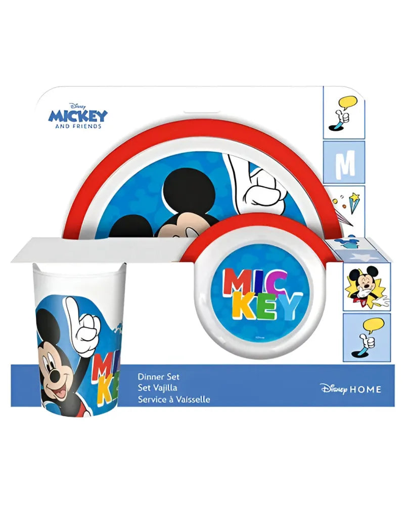 Disney Mickey Maus Kinder Geschirr-Set 3 teilig Becher Teller Schüssel - WS-Trend.de