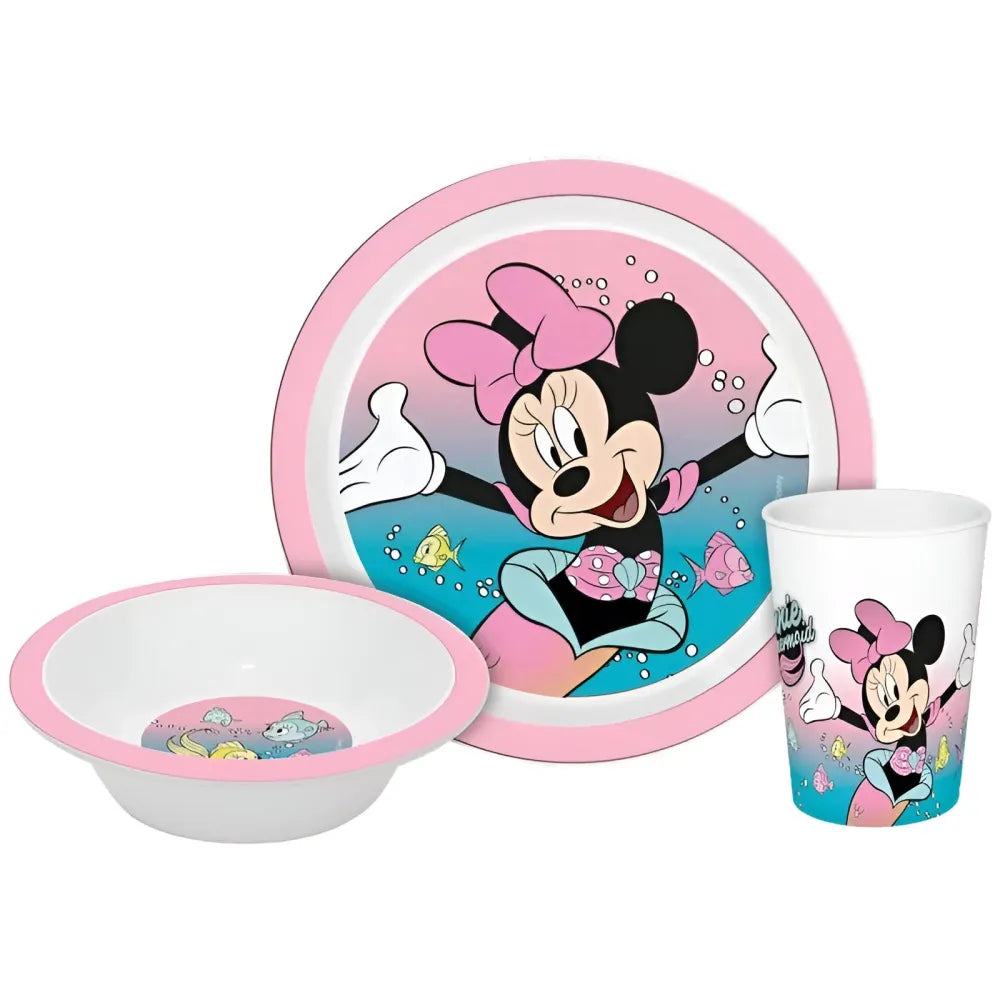 Disney Minnie Maus Kinder Geschirr-Set 3 teilig Becher Teller Schüssel - WS-Trend.de