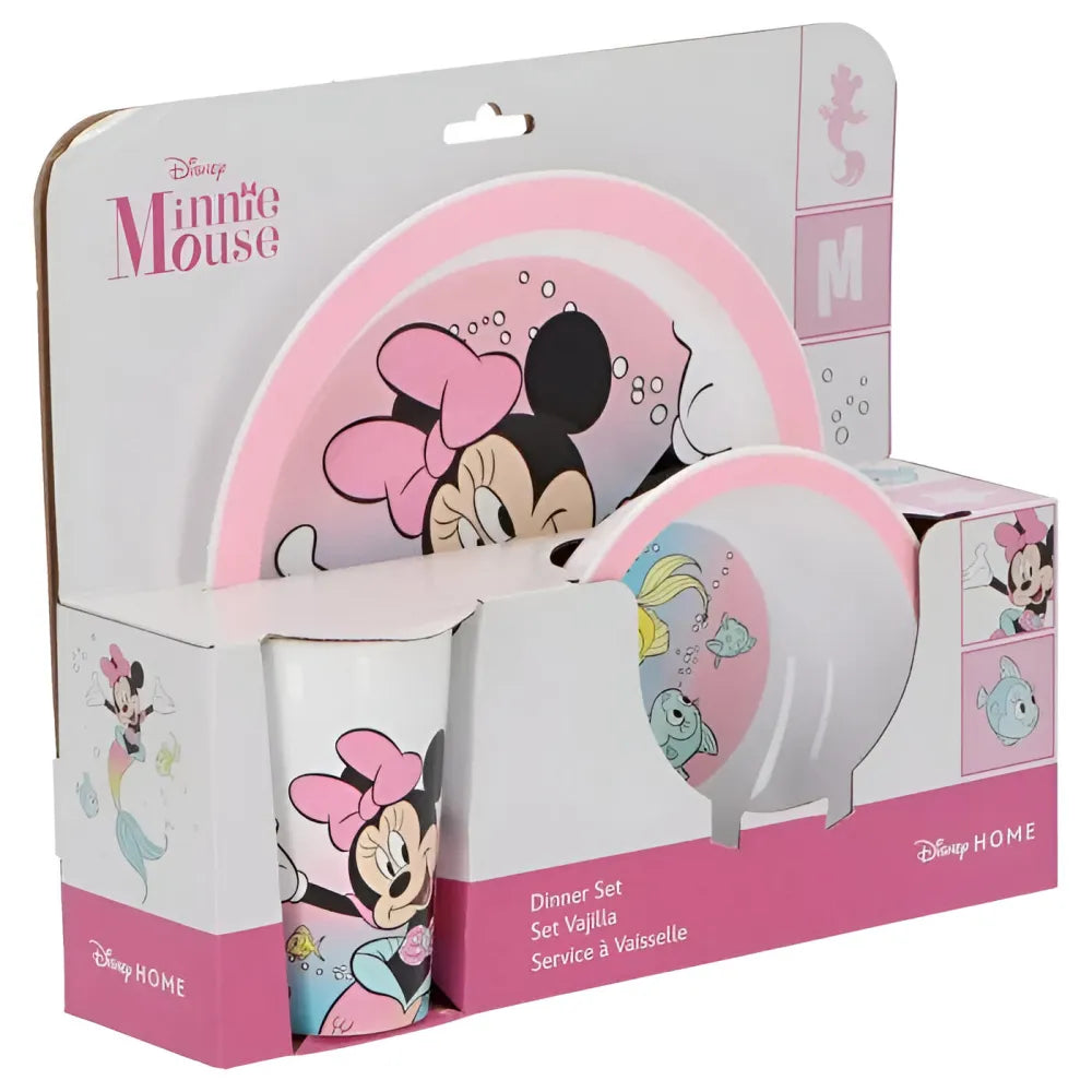 Disney Minnie Maus Kinder Geschirr-Set 3 teilig Becher Teller Schüssel - WS-Trend.de