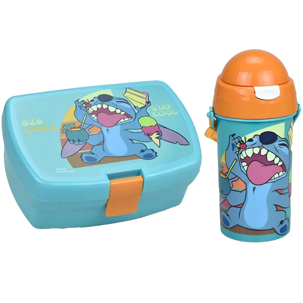 Disney Lilo und Stitch 2 tlg. Lunch Set Brotdose Trinkflasche 500 ml - WS-Trend.de