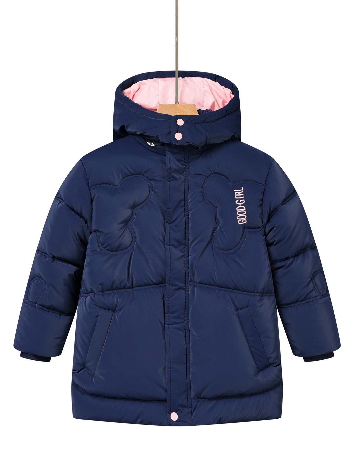 Glo-Story Kinder Mädchen Winterjacke Jacke mit Kapuze