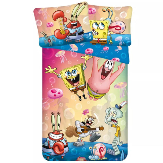 Spongebob Schwammkopf Patrick Mikrofaser Bettwäsche Set 135/140x200 70x90 cm - WS-Trend.de