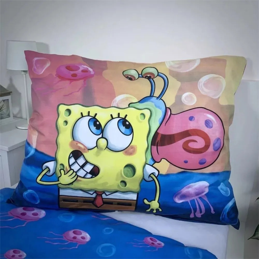 Spongebob Schwammkopf Patrick Mikrofaser Bettwäsche Set 135/140x200 70x90 cm - WS-Trend.de