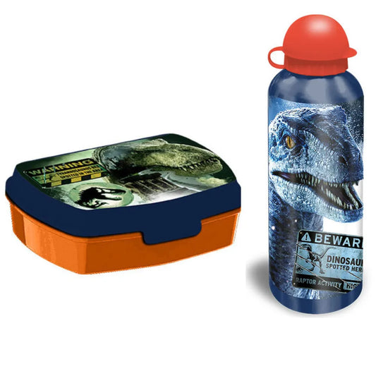 Jurassic World Blue 2tlg Lunch Set Brotdose plus Aluminium Trinkflasche 500 ml - WS-Trend.de