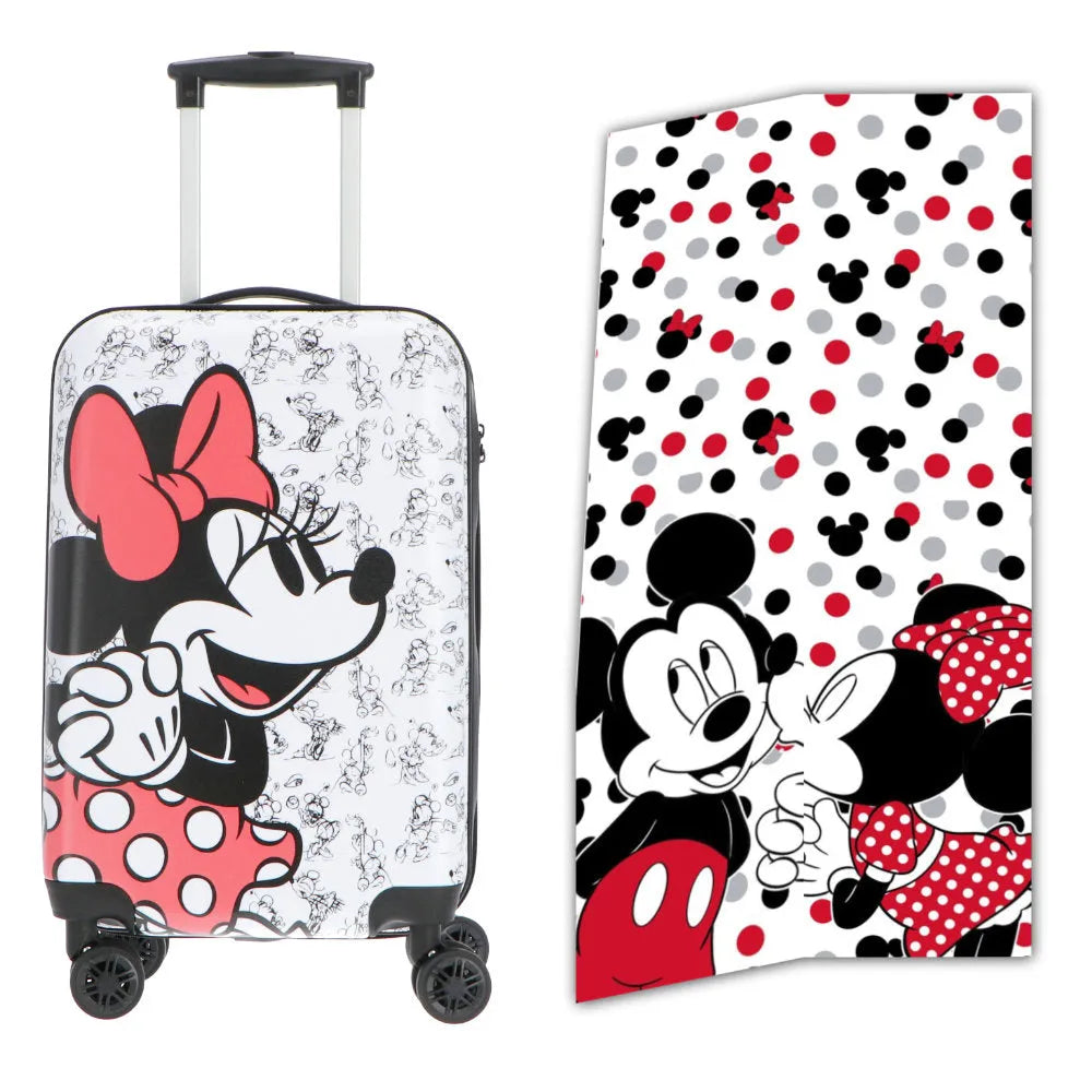 Disney Minnie Maus 2 tlg Set Mädchen Trolley Kinderkoffer Strandtuch 70x140 cm - WS-Trend.de