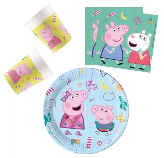 Peppa Wutz Kinder Geburstag Partyset Deko Set 36tlg. - WS-Trend.de Pig Geburtstag 36tlg.Geschirr Kindergeburtstag